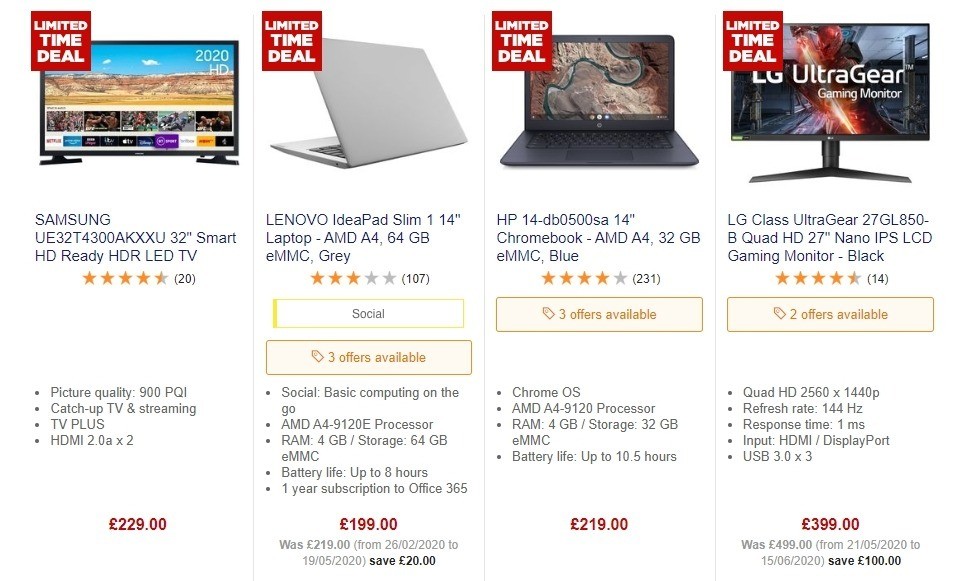 Currys Offers from 26 June