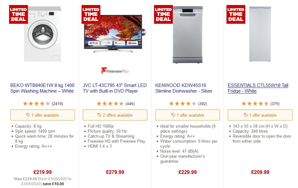 Currys Offers from 10 July