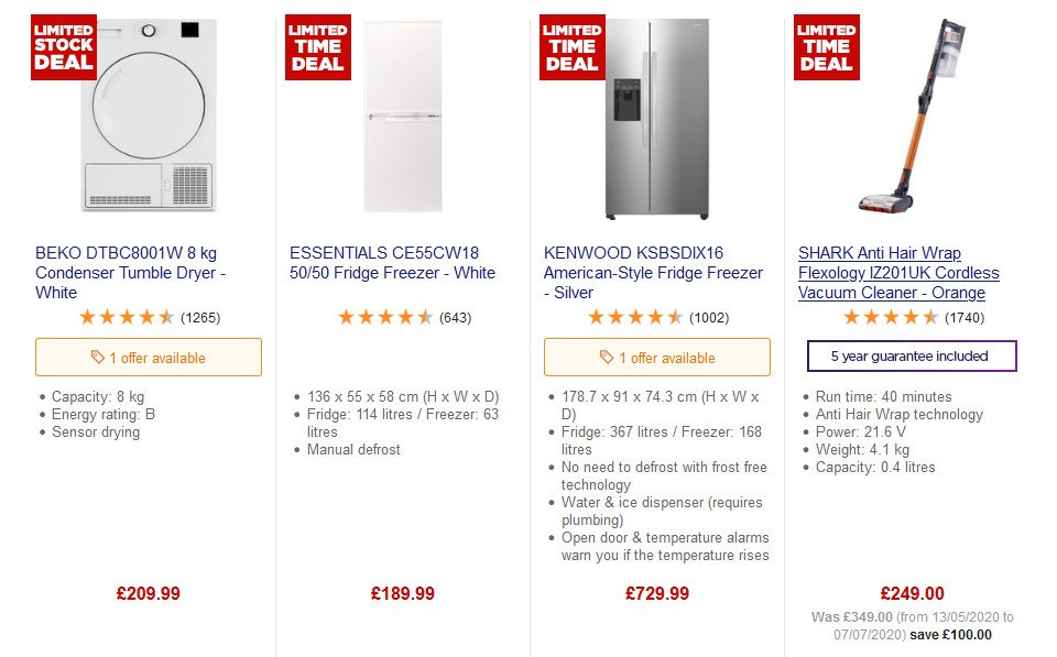 Currys Offers from 10 July