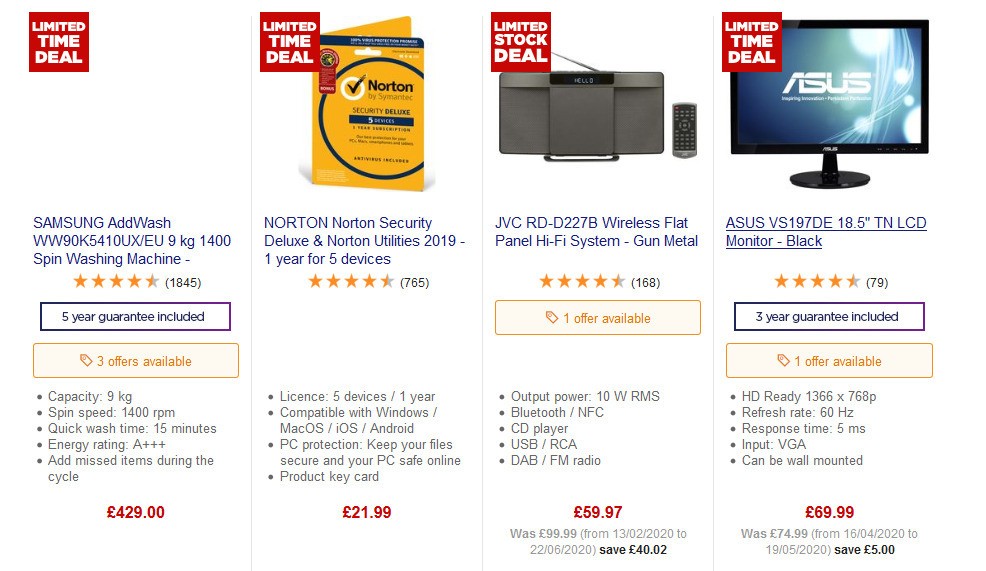 Currys Offers from 24 July