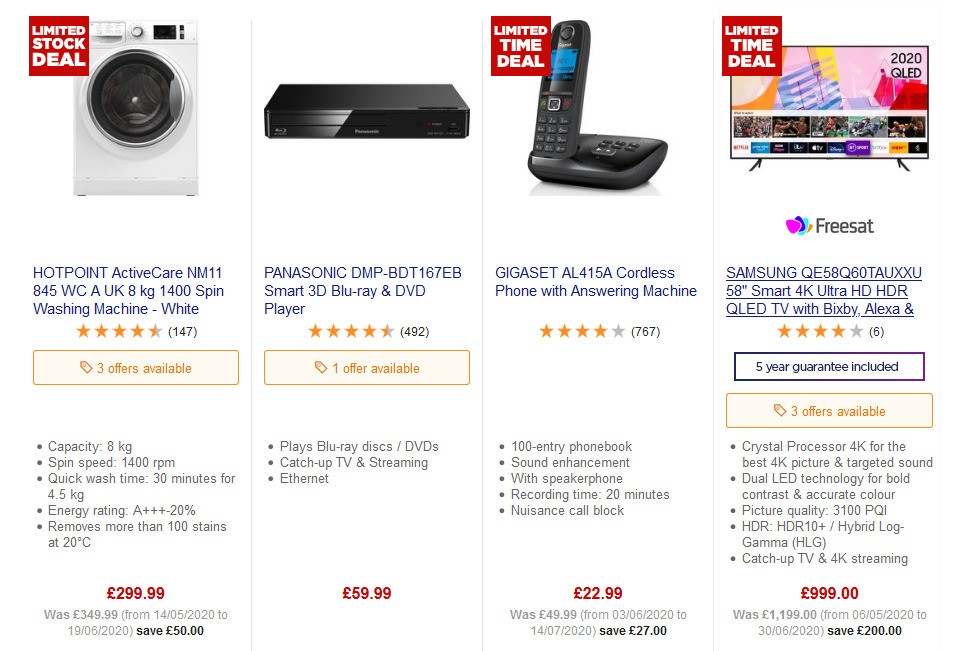 Currys Offers from 24 July