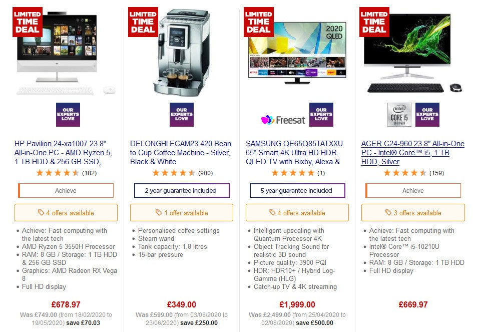 Currys Offers from 24 July