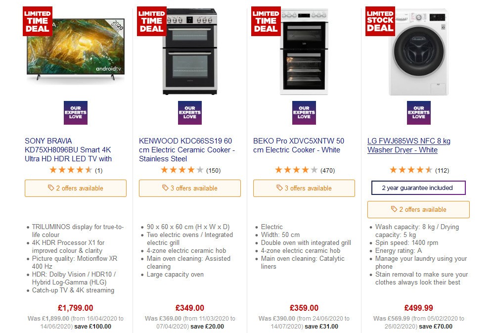 Currys Offers from 24 July