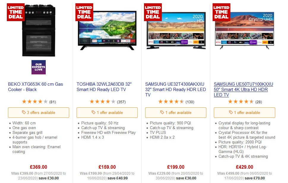 Currys Offers from 24 July