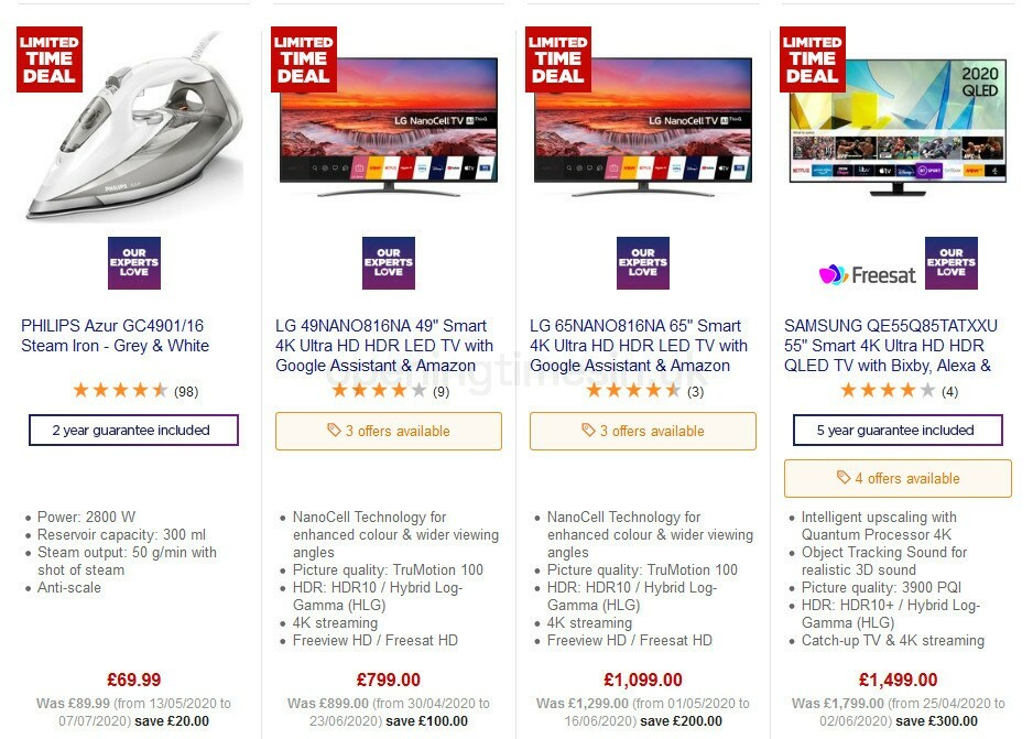Currys Offers from 31 July