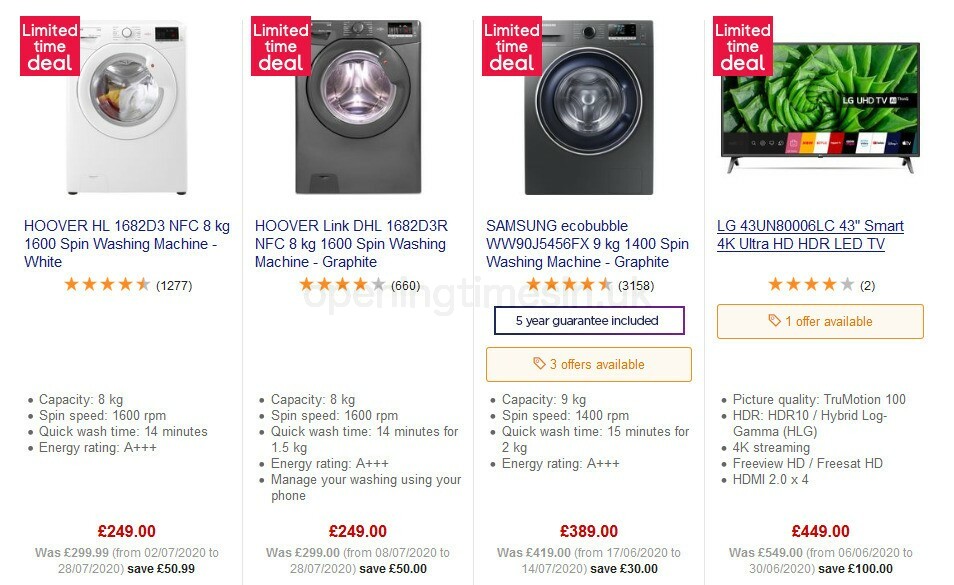 Currys Offers from 7 August