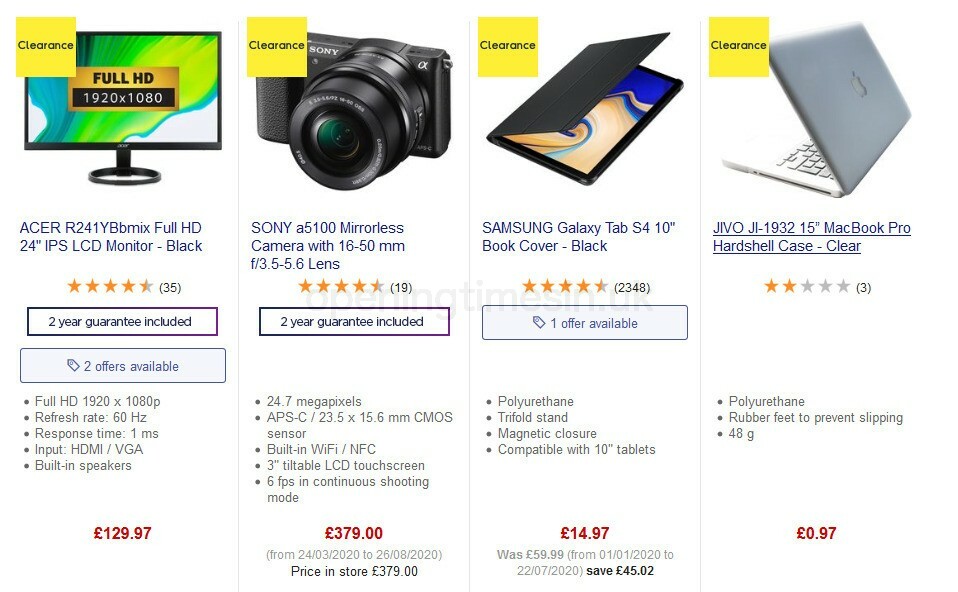 Currys Offers from 4 September