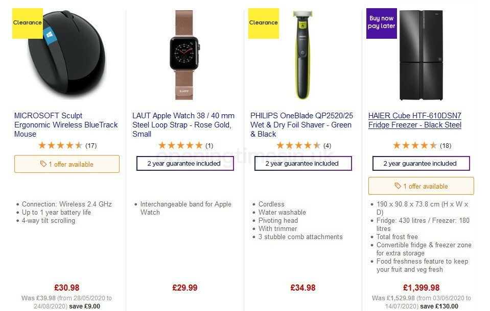 Currys Offers from 11 September
