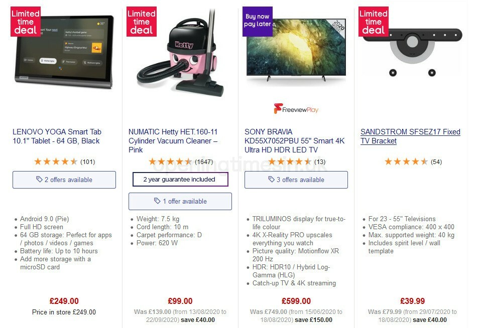 Currys Offers from 25 September
