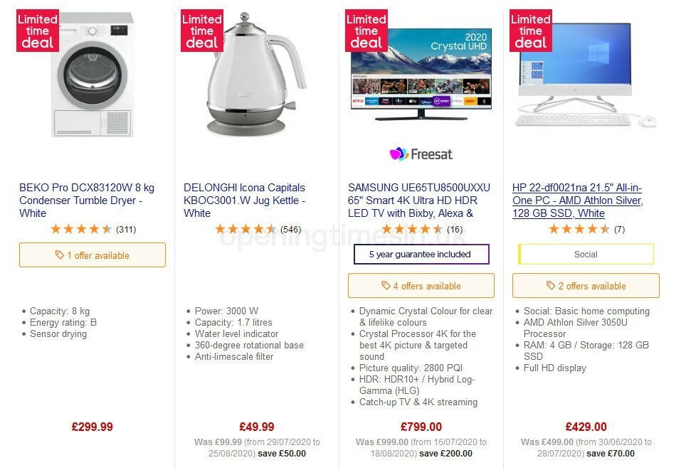 Currys Offers from 9 October