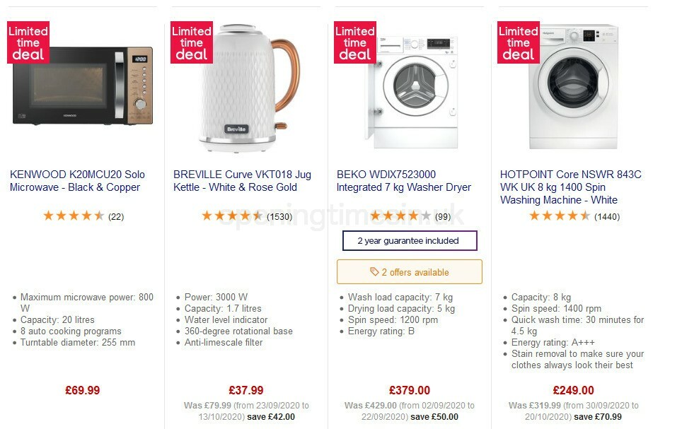 Currys Offers from 23 October