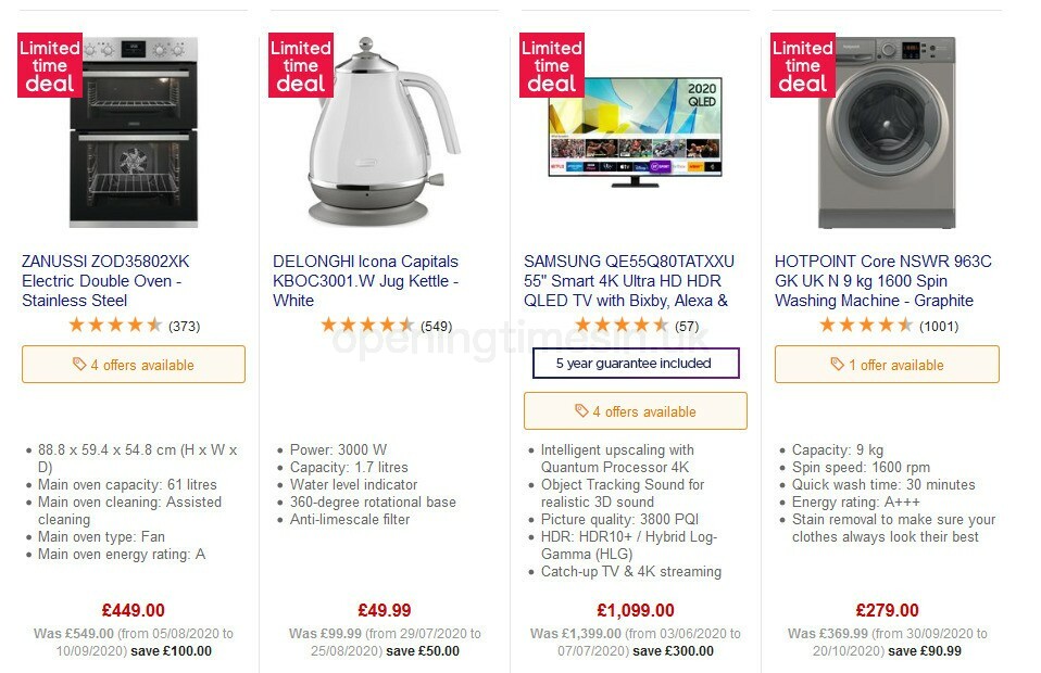 Currys Offers from 23 October