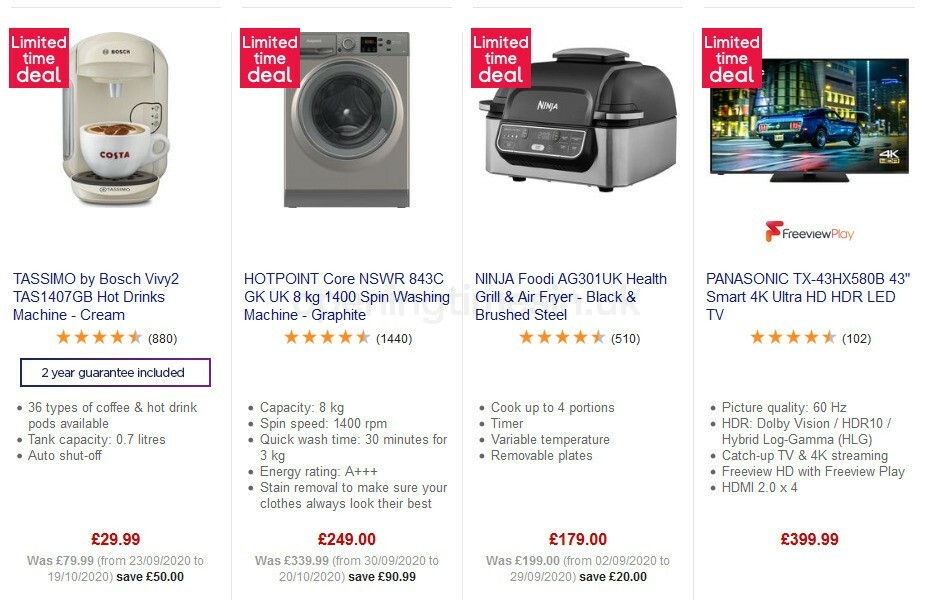 Currys Offers from 23 October