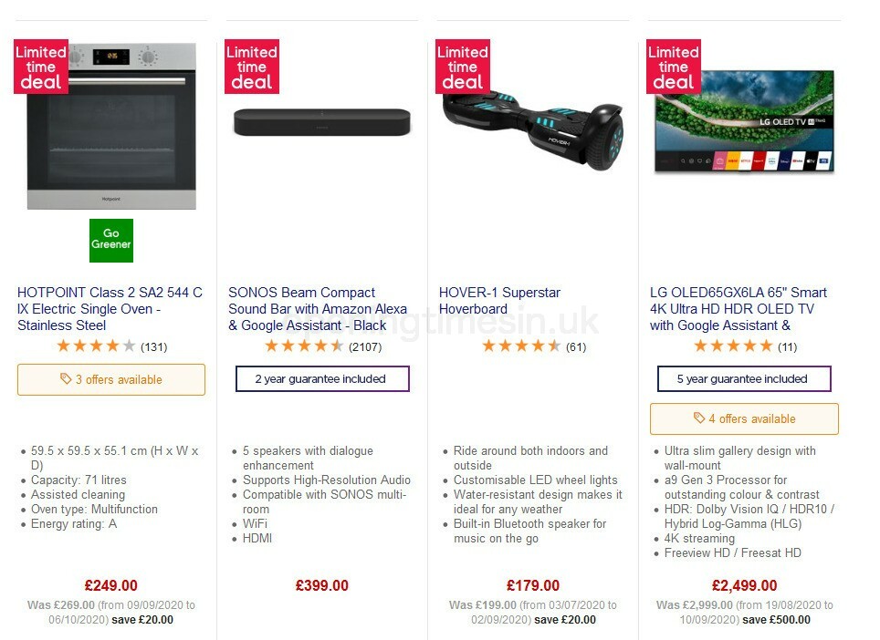 Currys Offers from 23 October