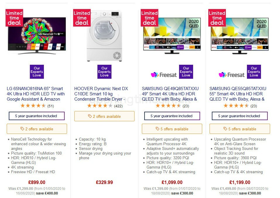 Currys Offers from 23 October