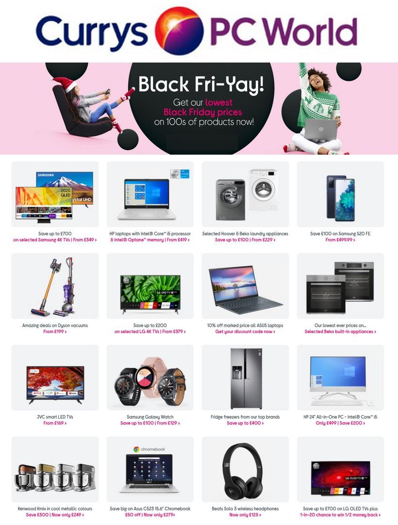 Currys Black Friday Offers from 20 November