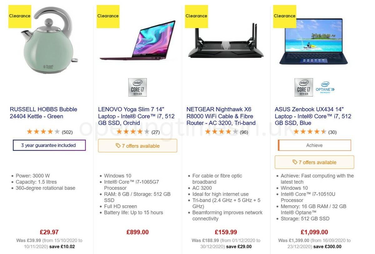 Currys Offers from 28 January