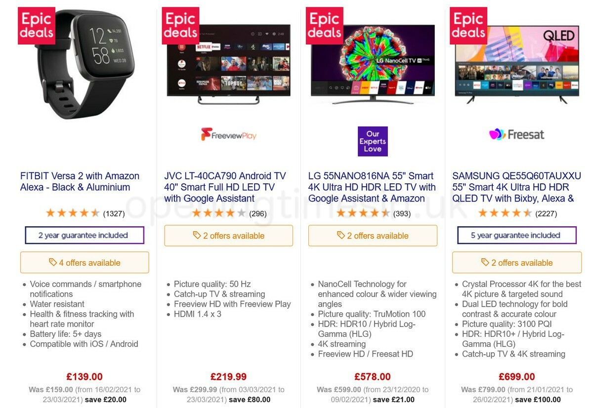Currys Offers from 25 March