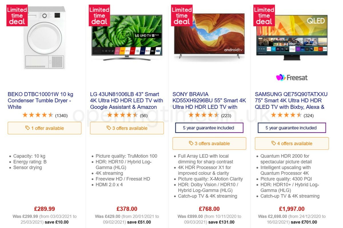 Currys Offers from 15 April
