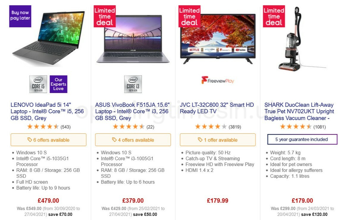 Currys Offers from 7 May