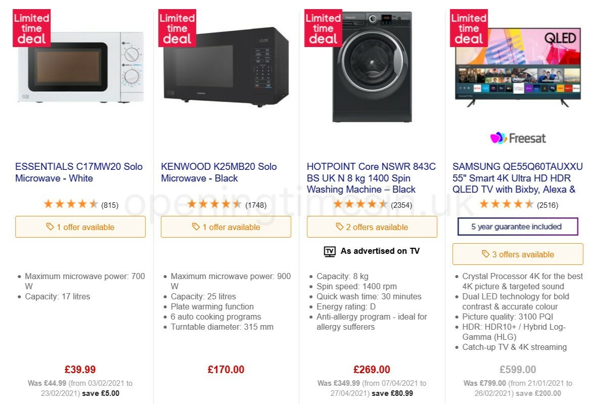 Currys Offers from 7 May