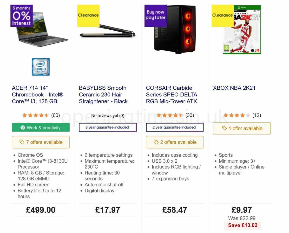 Currys Offers from 1 July