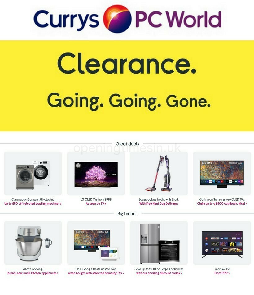 Currys Offers from 12 August