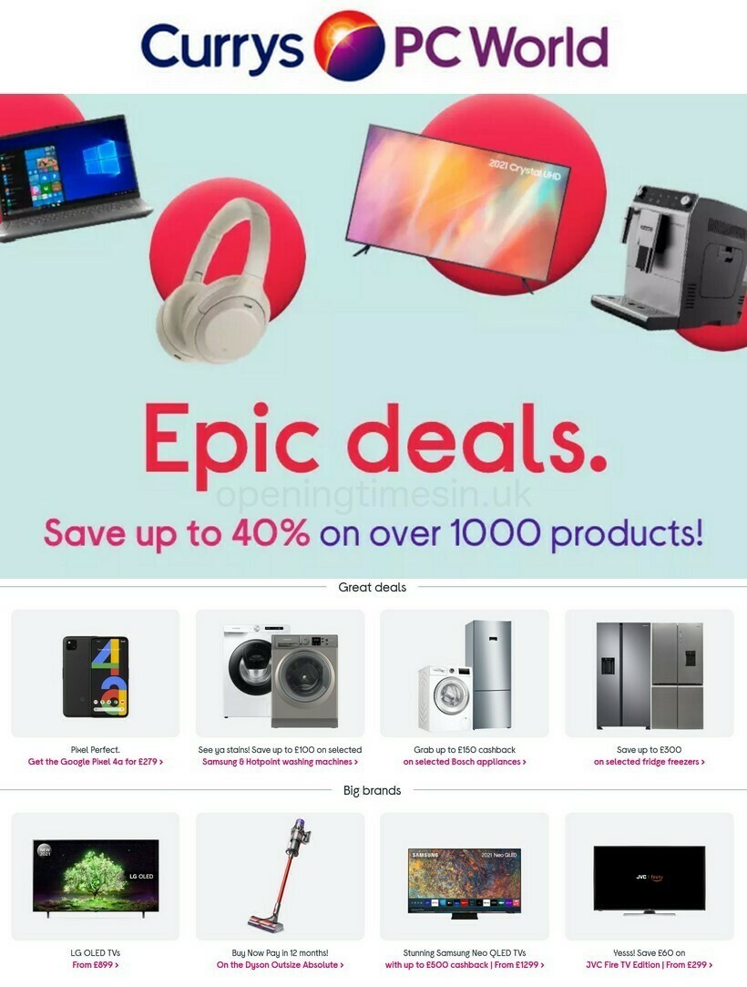 Currys Offers from 19 August