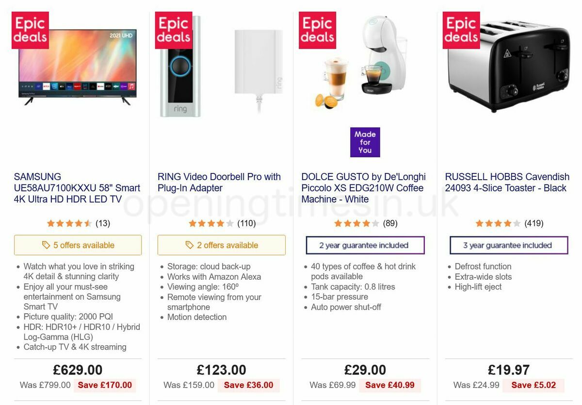 Currys Offers from 19 August