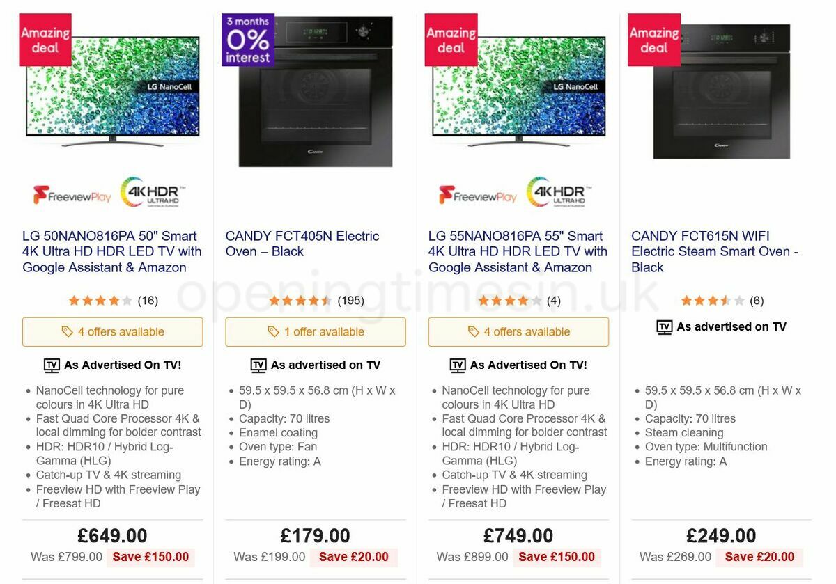 Currys Offers from 30 September