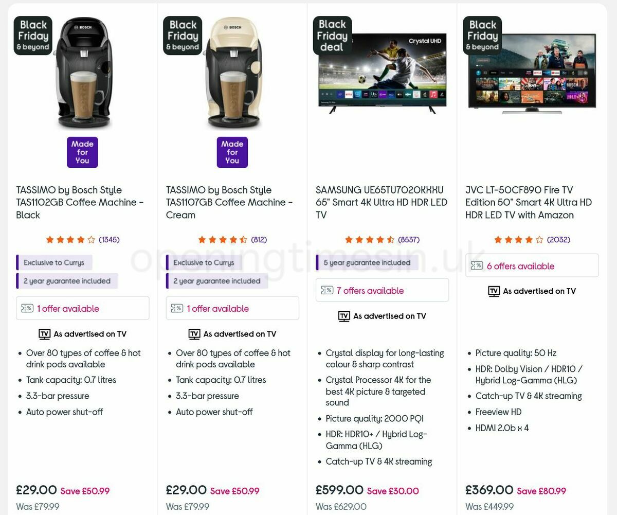 Currys Offers from 10 November