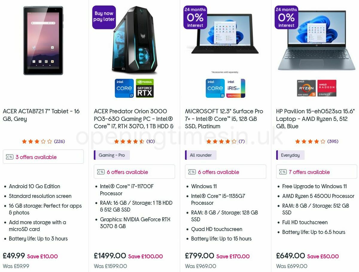 Currys Offers from 16 December