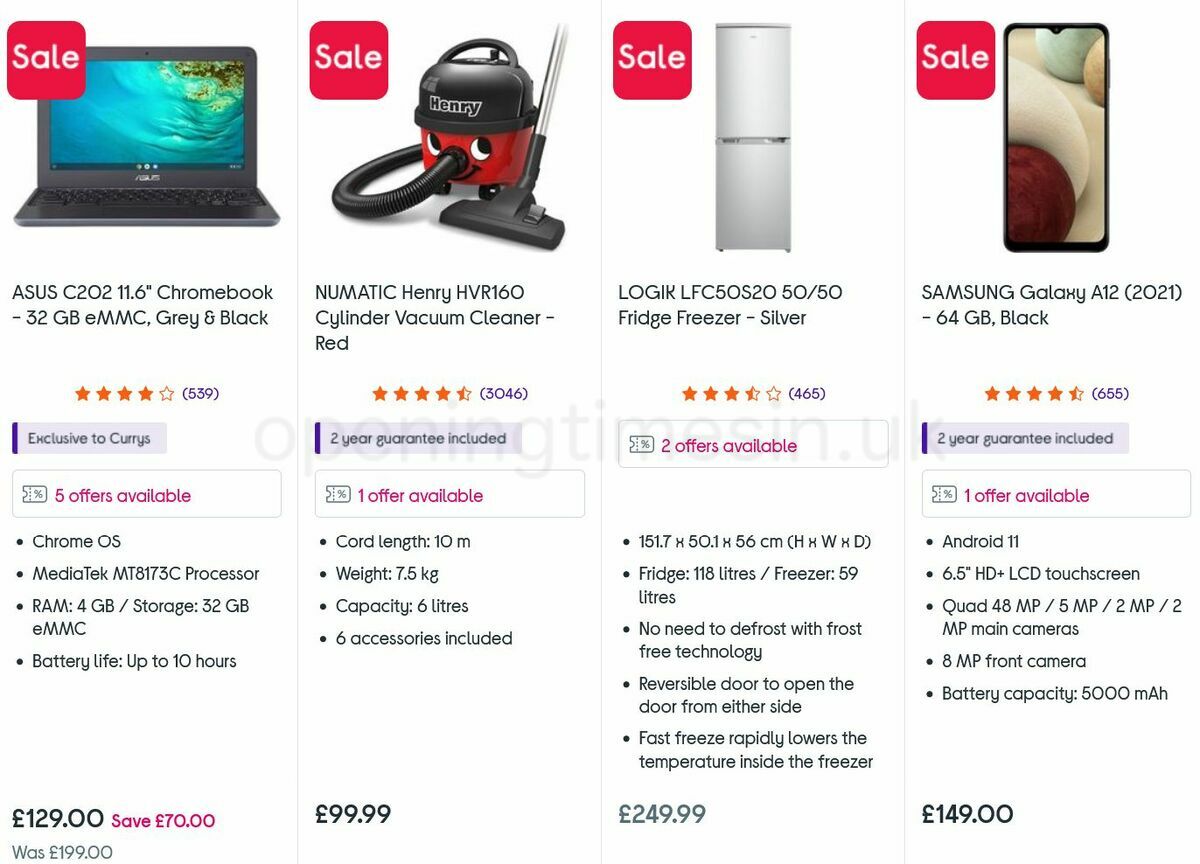 Currys Offers from 30 December