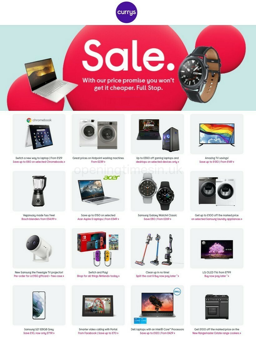 Currys Offers from 21 January