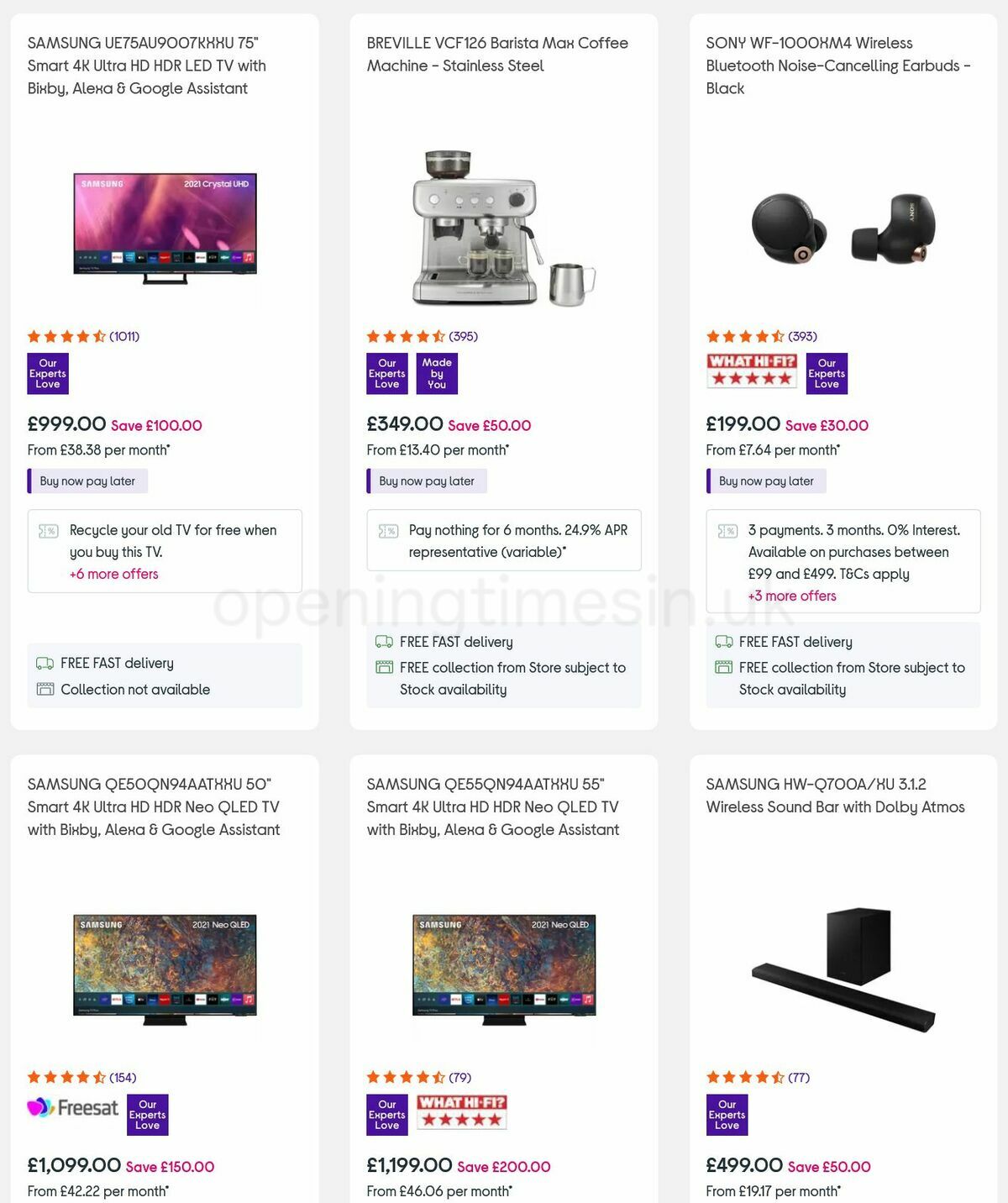 Currys Offers from 17 March