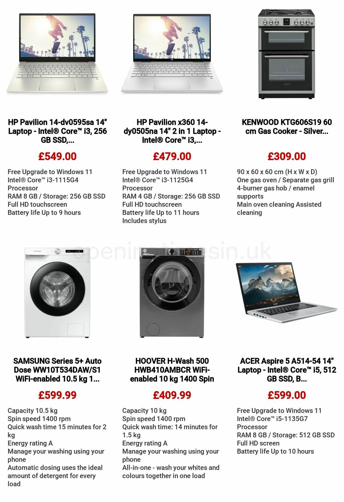 Currys Offers from 21 April