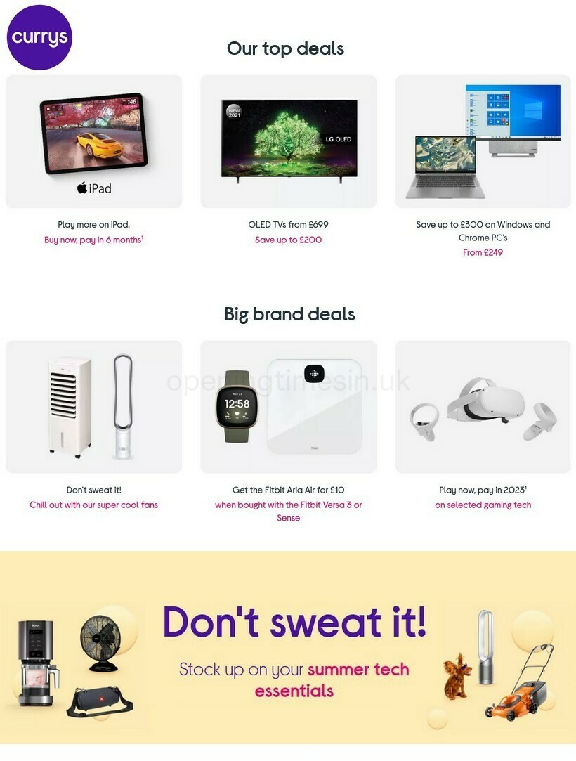 Currys Offers from 20 May