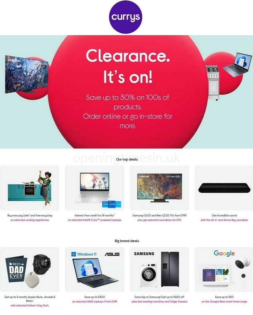 Currys Offers from 8 June