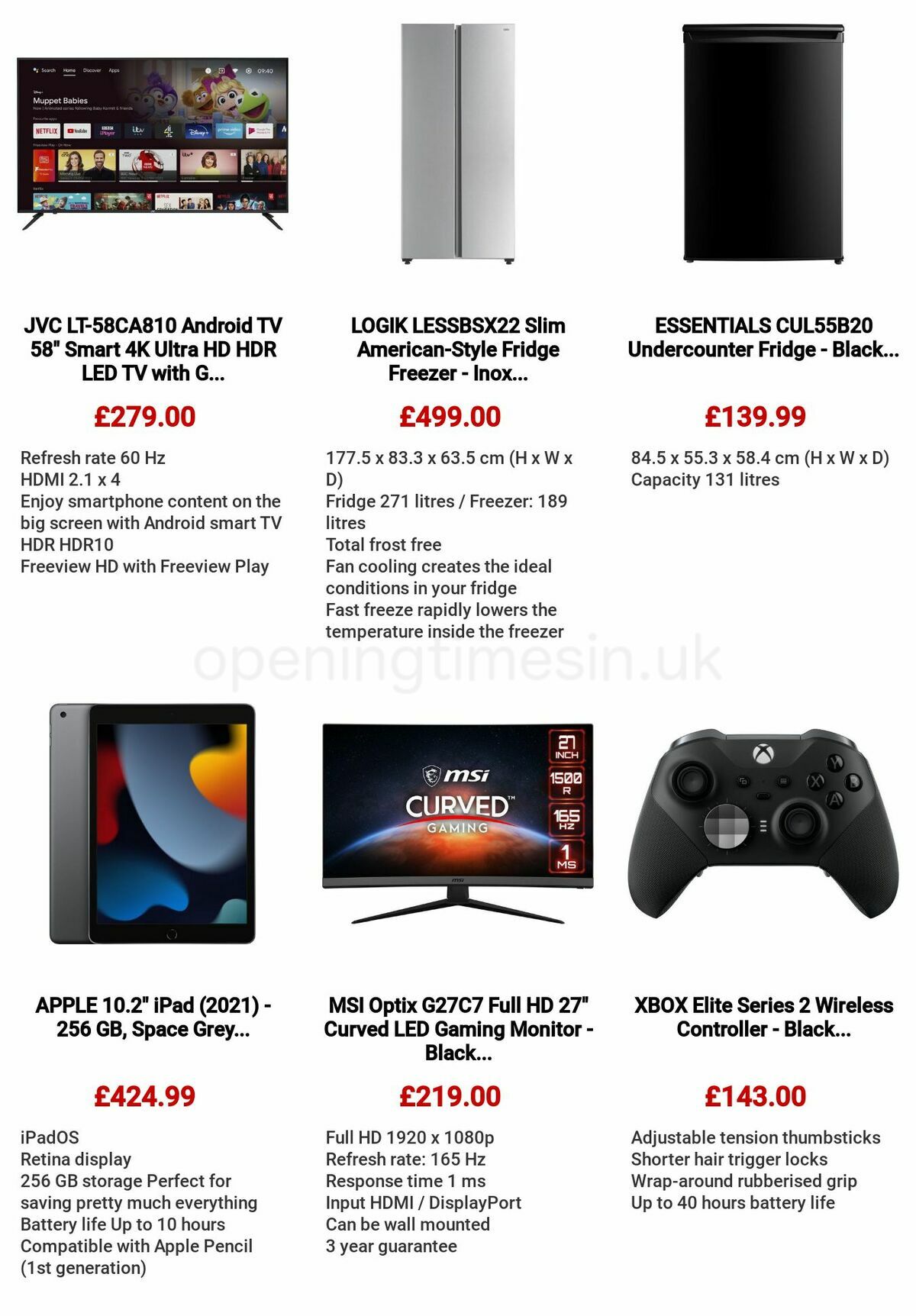 Currys Offers from 21 July