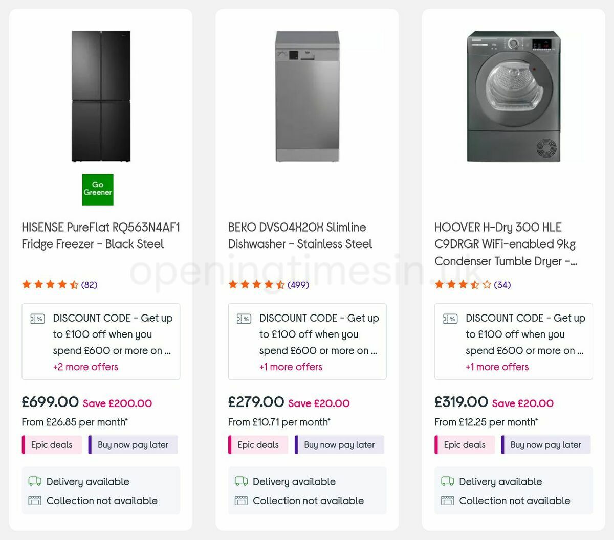 Currys Offers from 25 August