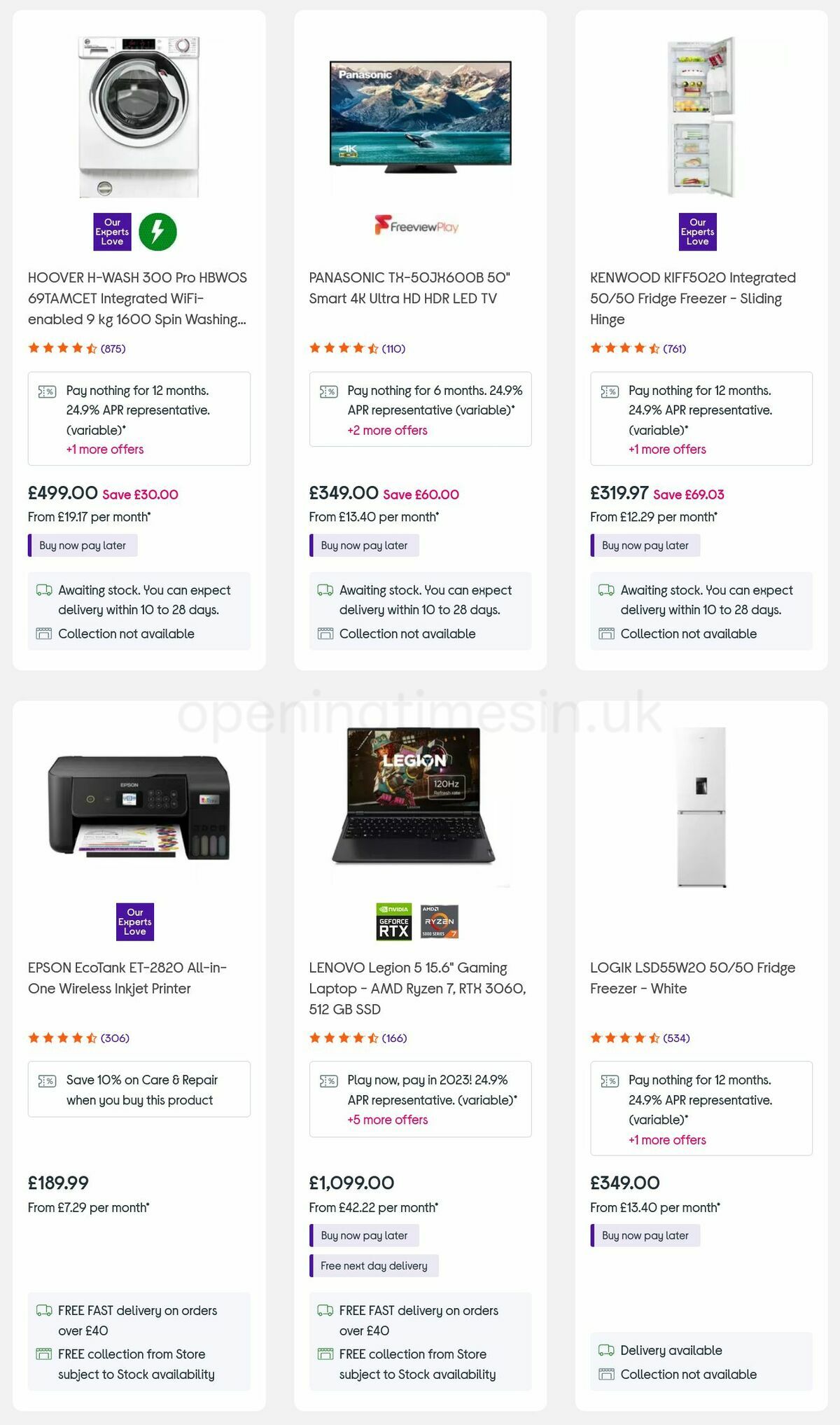 Currys Offers from 15 September