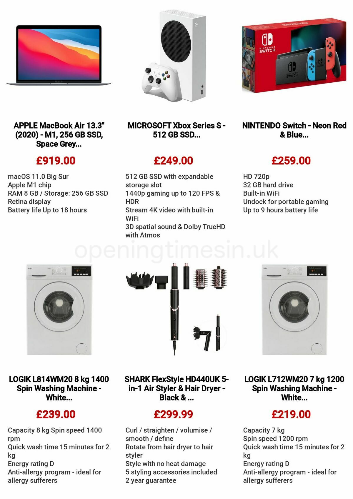 Currys Offers from 20 October