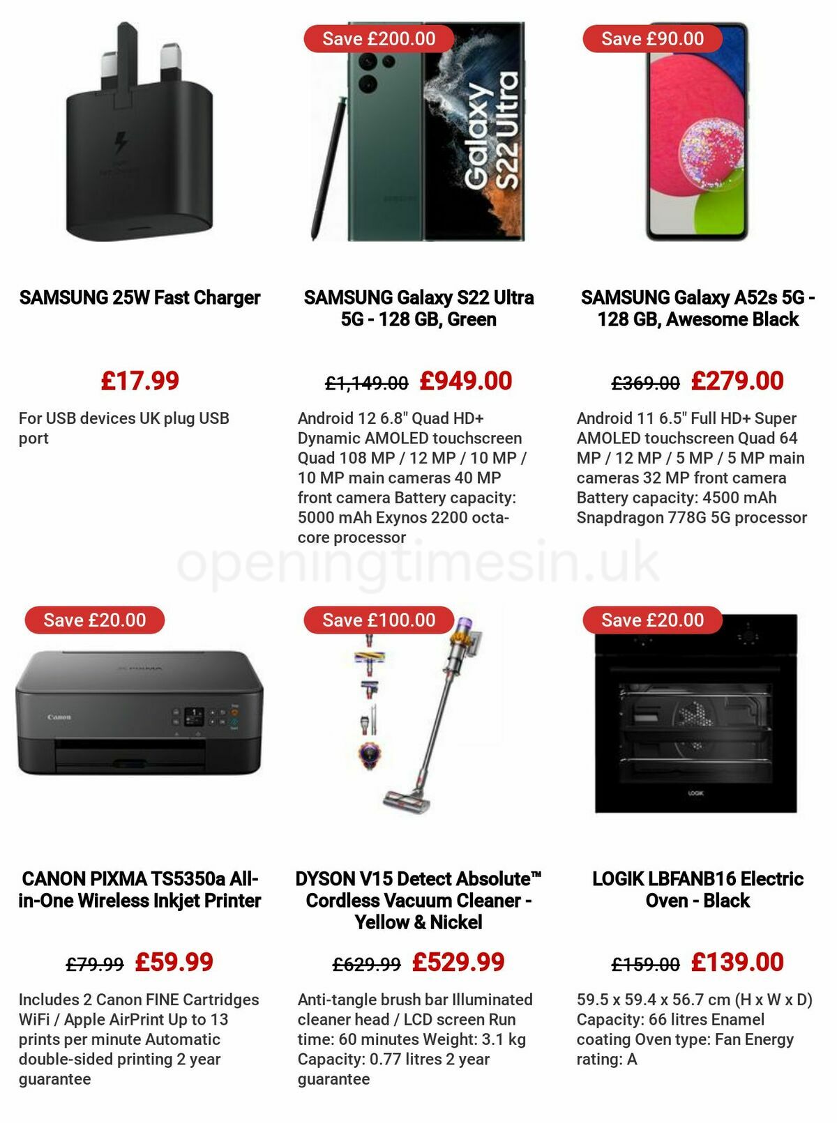 Currys Offers from 3 November