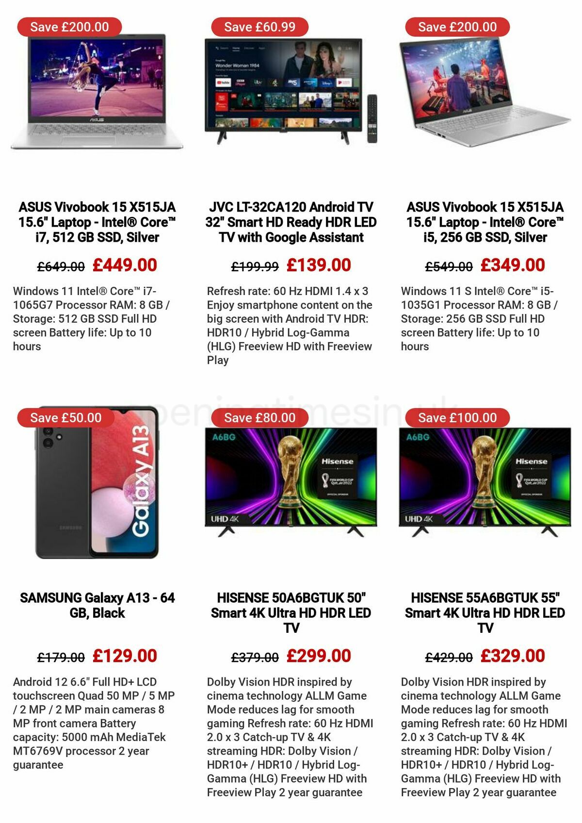 Currys Offers from 3 November