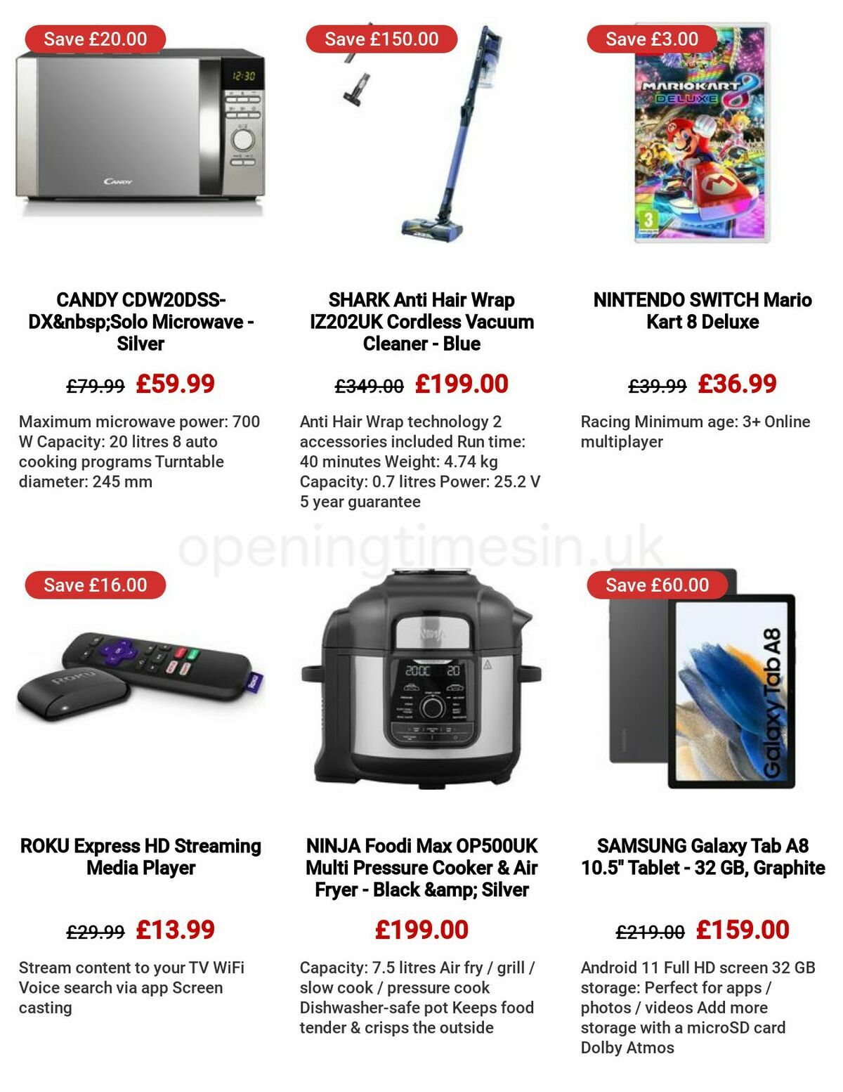 Currys Offers from 3 November