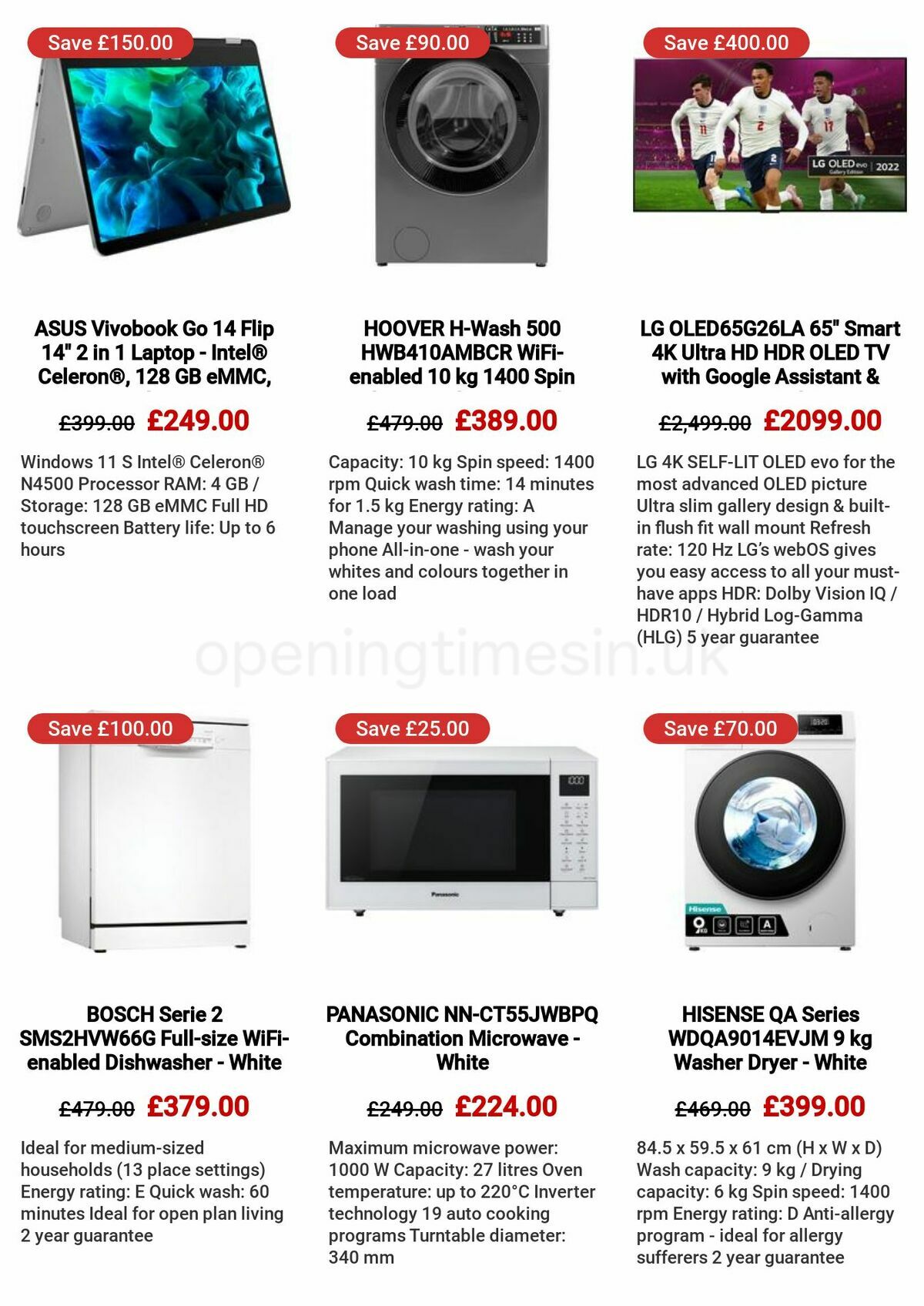 Currys Offers from 3 November