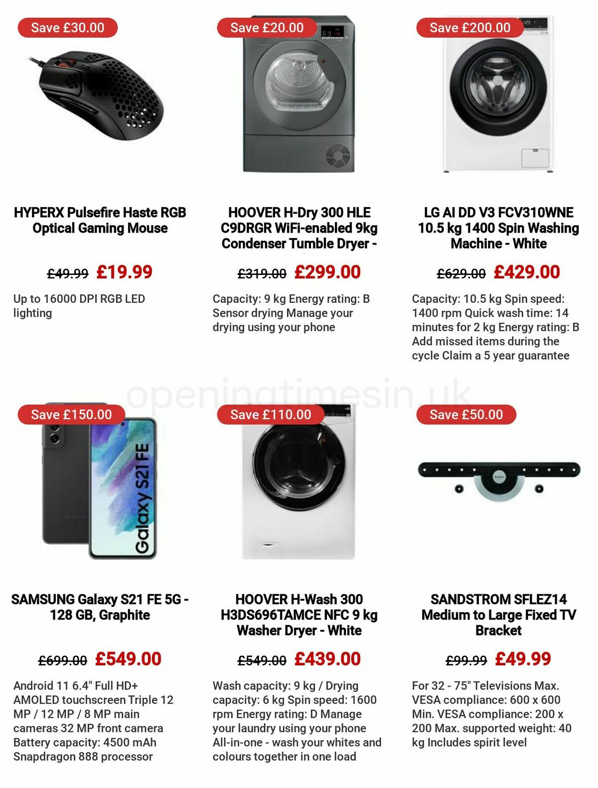 Currys Offers from 3 November