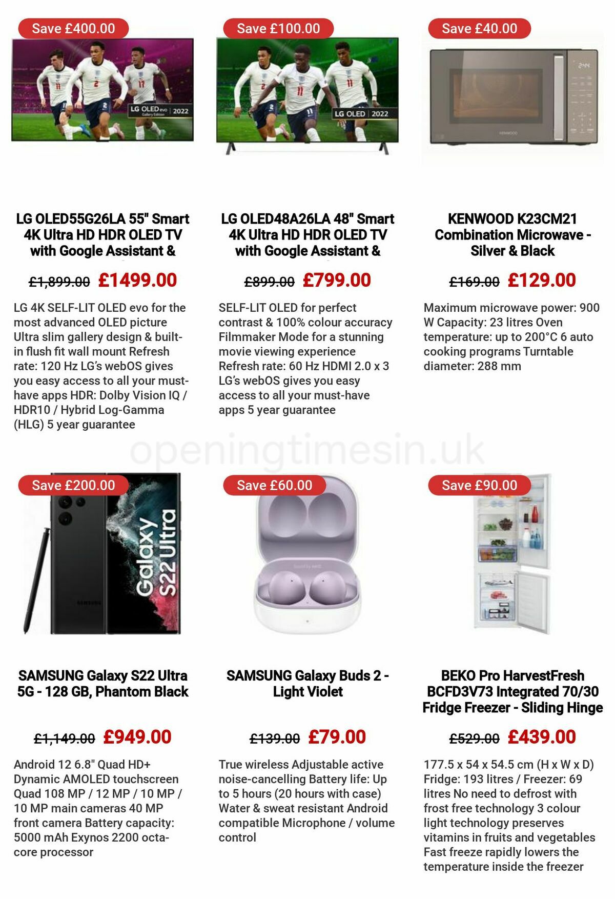 Currys Offers from 3 November