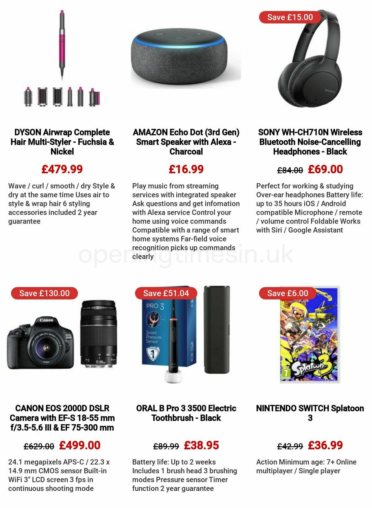 Currys Offers from 8 December