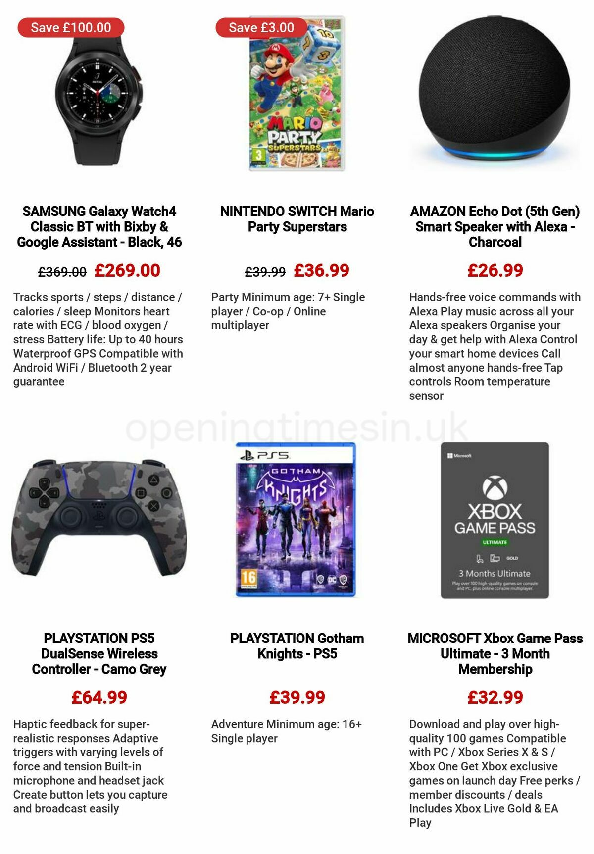 Currys Offers from 8 December